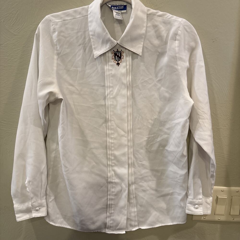 Vintage Pendleton School Crest Long‎ Sleeve Button Shirt Women’s Size 6 Preppy